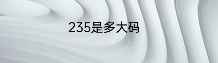 235是多大码