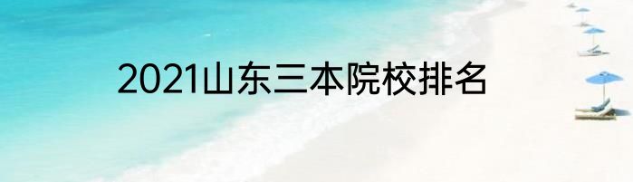 2021山东三本院校排名