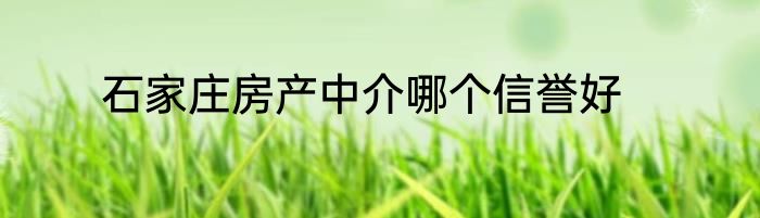 石家庄房产中介哪个信誉好