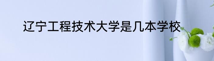辽宁工程技术大学是几本学校