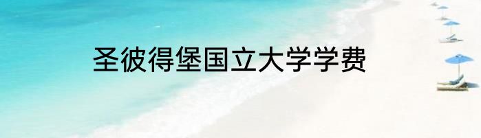 圣彼得堡国立大学学费