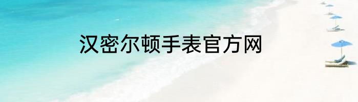 汉密尔顿手表官方网