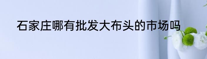 石家庄哪有批发大布头的市场吗