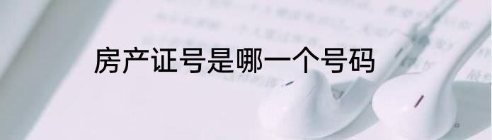 房产证号是哪一个号码