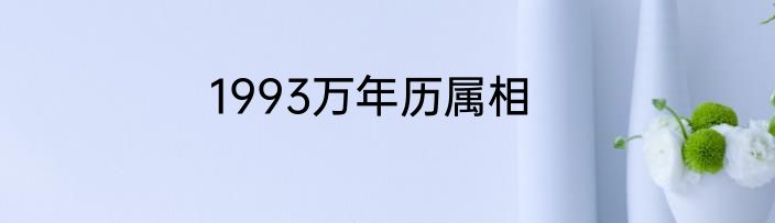1993万年历属相