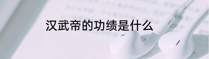 汉武帝的功绩是什么