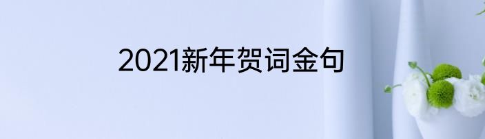 2021新年贺词金句