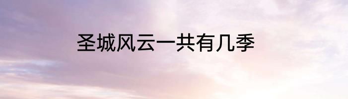 圣城风云一共有几季