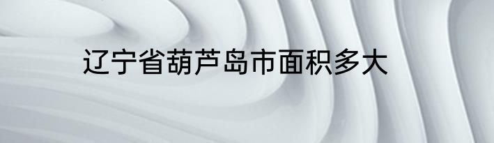 辽宁省葫芦岛市面积多大