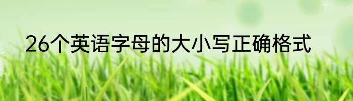 26个英语字母的大小写正确格式