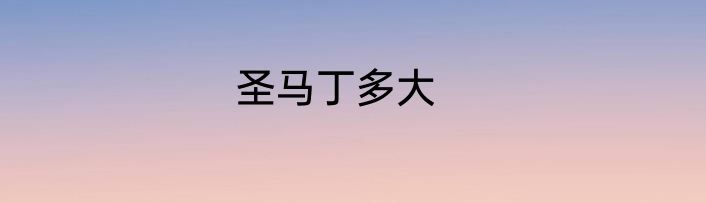 圣马丁多大