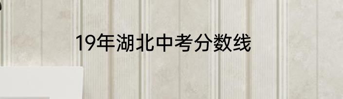 19年湖北中考分数线