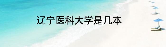 辽宁医科大学是几本