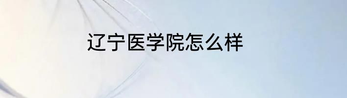 辽宁医学院怎么样