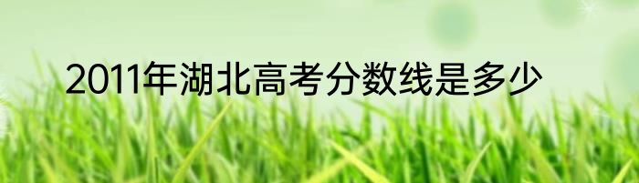 2011年湖北高考分数线是多少