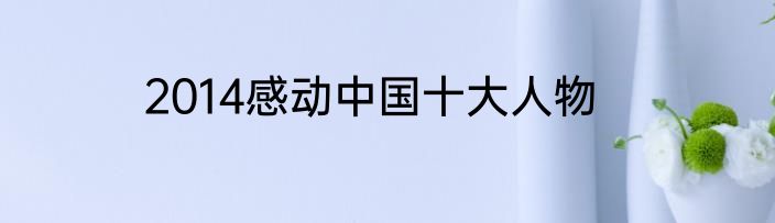 2014感动中国十大人物