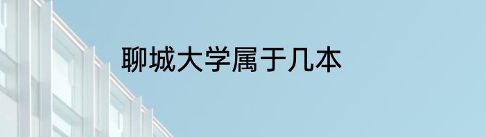 聊城大学属于几本