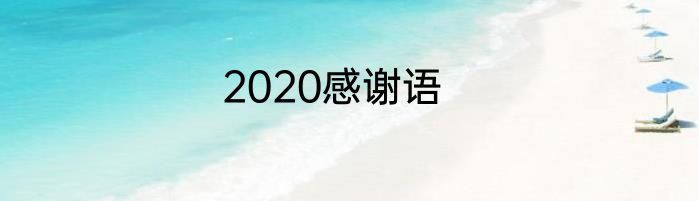 2020感谢语