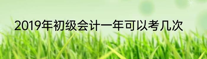 2019年初级会计一年可以考几次