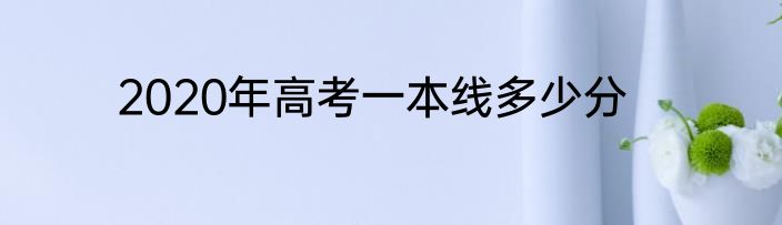 2020年高考一本线多少分