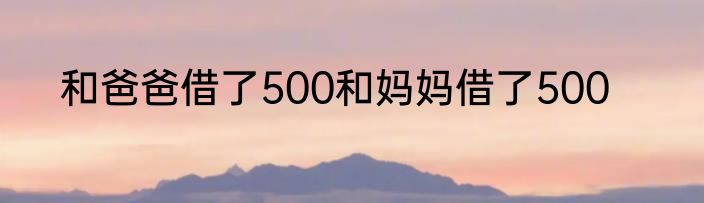 和爸爸借了500和妈妈借了500