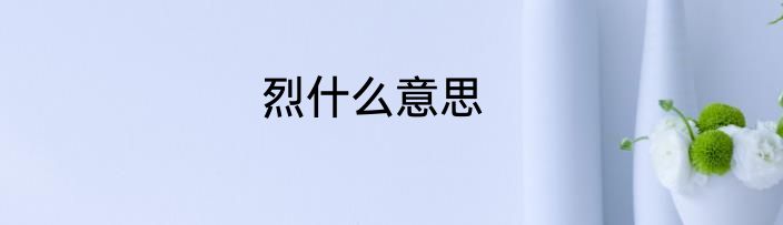 烈什么意思