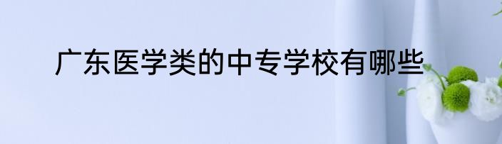 广东医学类的中专学校有哪些