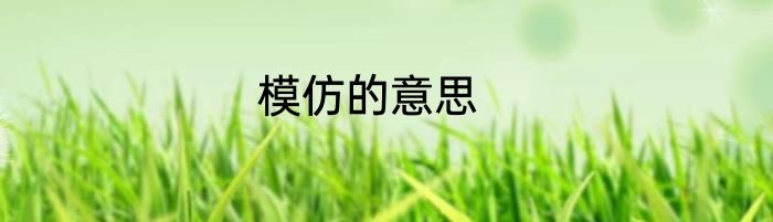 模仿的意思