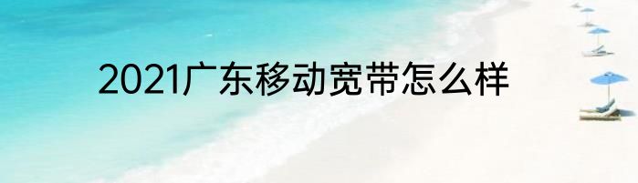 2021广东移动宽带怎么样