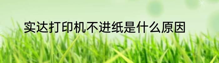 实达打印机不进纸是什么原因