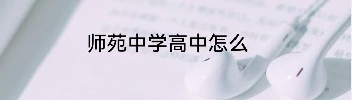 师苑中学高中怎么