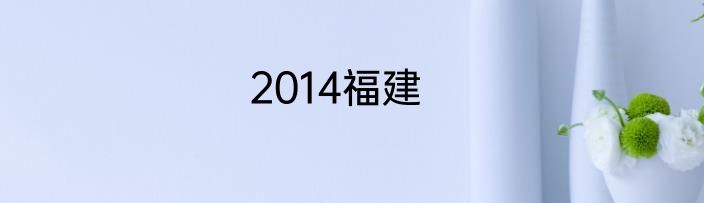 2014福建