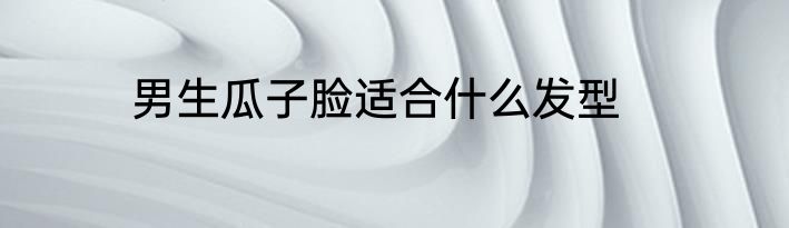 男生瓜子脸适合什么发型