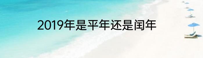2019年是平年还是闰年