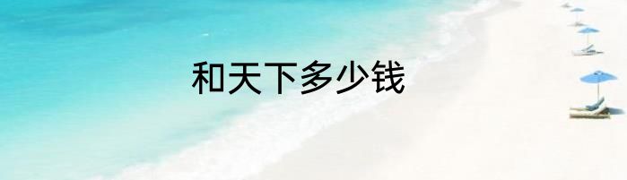 和天下多少钱