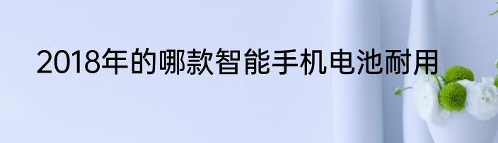 2018年的哪款智能手机电池耐用