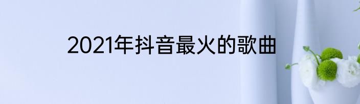 2021年抖音最火的歌曲