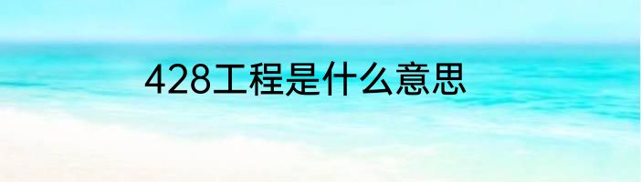 428工程是什么意思