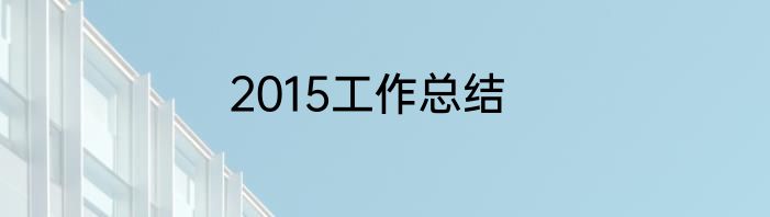 2015工作总结