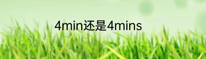 4min还是4mins