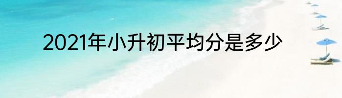 2021年小升初平均分是多少