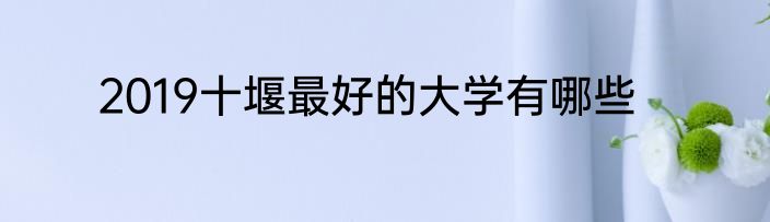 2019十堰最好的大学有哪些