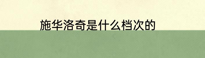 施华洛奇是什么档次的