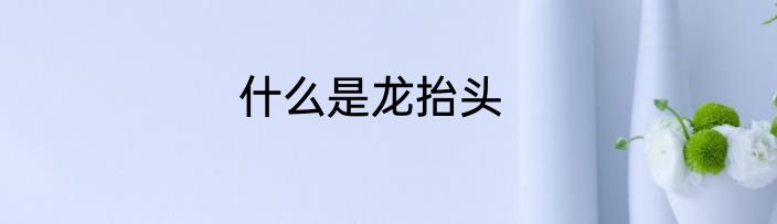 什么是龙抬头