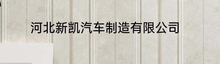 河北新凯汽车制造有限公司