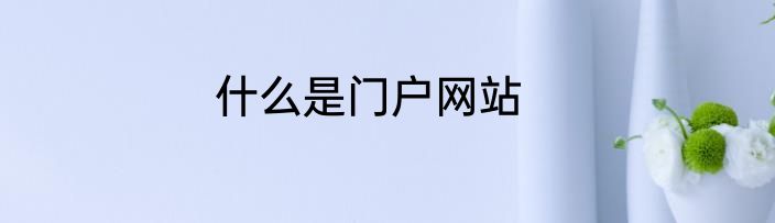 什么是门户网站