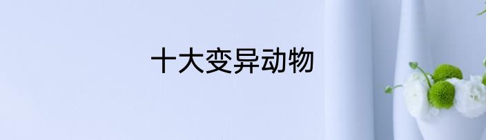 十大变异动物
