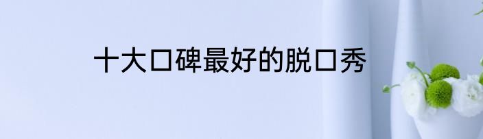 十大口碑最好的脱口秀