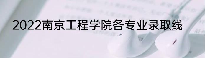 2022南京工程学院各专业录取线