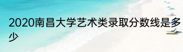 2020南昌大学艺术类录取分数线是多少